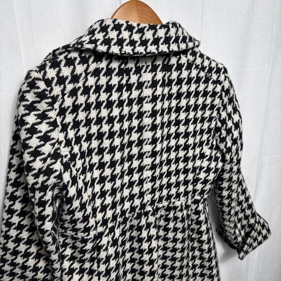 Y2K Express Wool Houndstooth Pea Coat Womens Small EUC Baby Doll Style Outerwear - Picture 9 of 12
